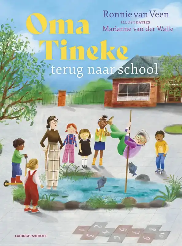 Oma Tineke terug naar school Korting