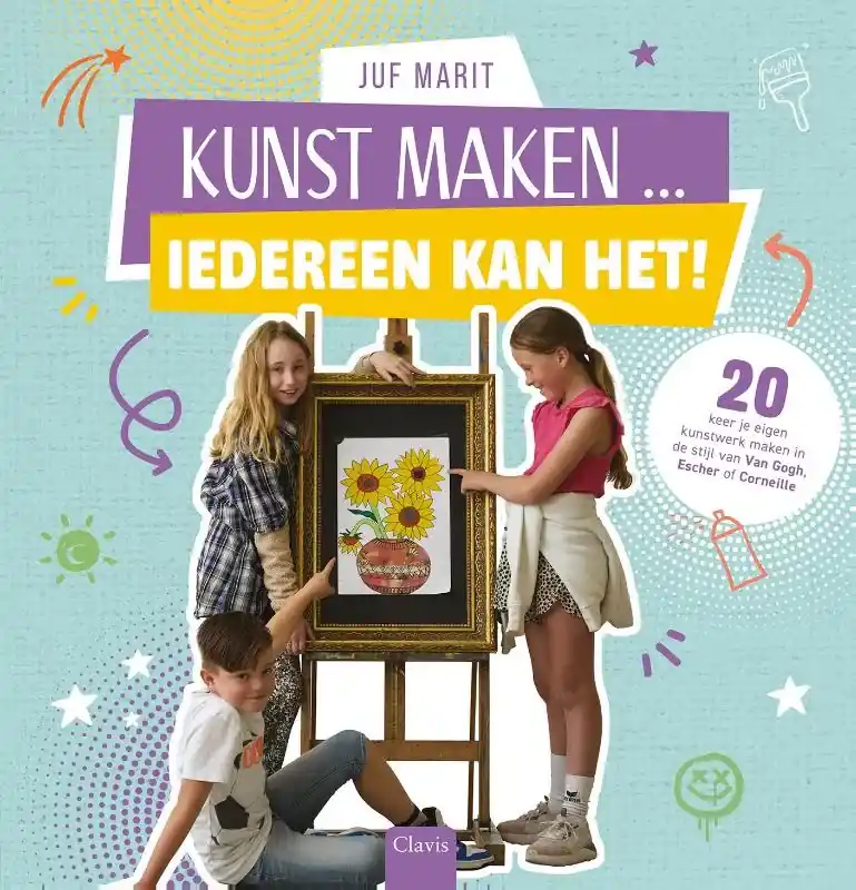 Snelle Levering Kunst maken … Iedereen kan het! – 20 keer je eigen kunstwerk maken in de stijl van Van Gogh, Escher of Corneille
