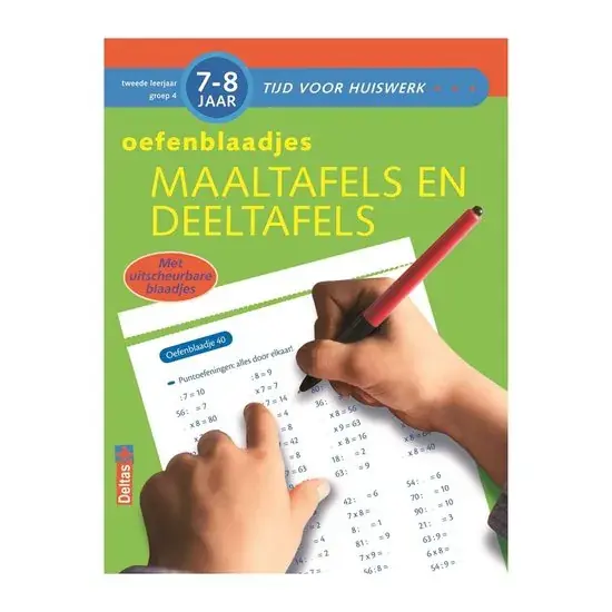 Oefenblaadjes maaltafels en deeltafels (7-8 j.) Dagaanbieding