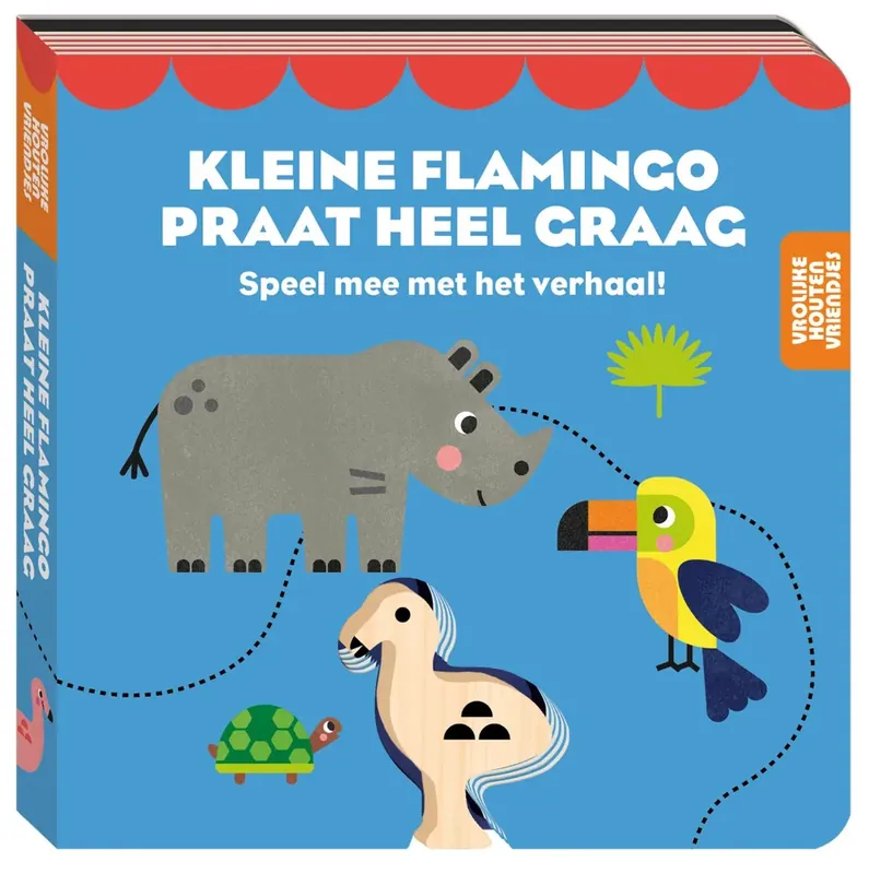 Seizoensaanbieding Kleine flamingo praat heel graag