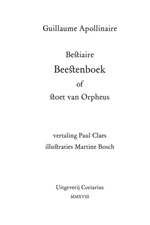 Direct Beschikbaar Beestenboek - Guillaume Apollinaire