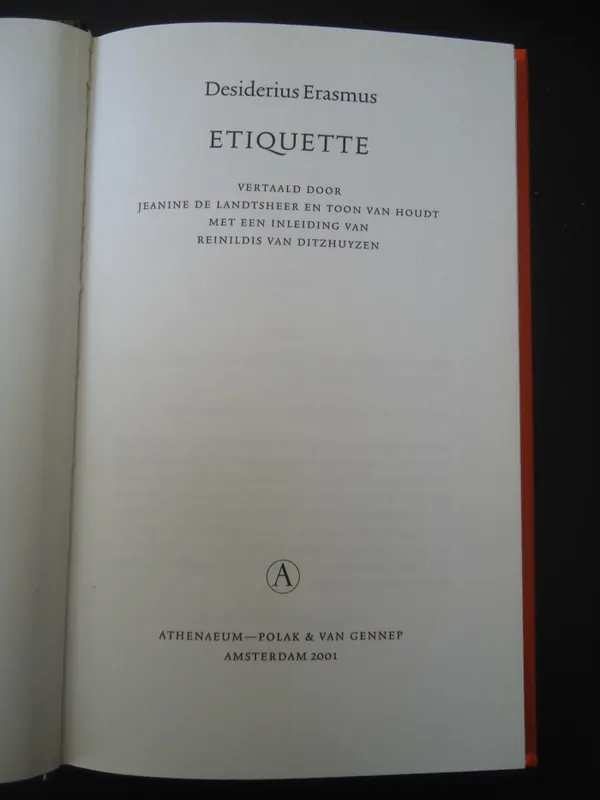 Etiquette - Desiderius Erasmus Express Levering
