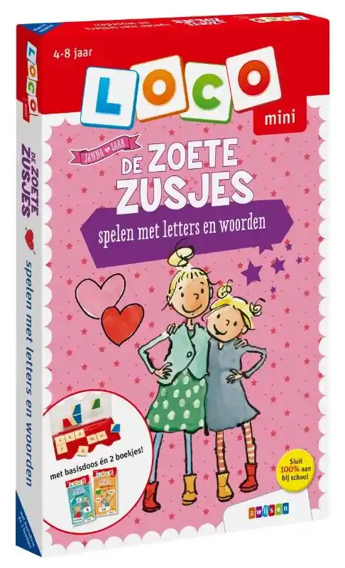 Loco mini De Zoete Zusjes spelen met letters en woorden 4-8 jaar Hoge Kwaliteit