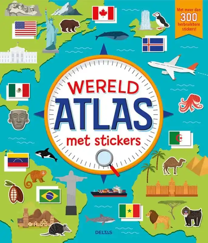 Wereldatlas – met stickers Koop Vandaag