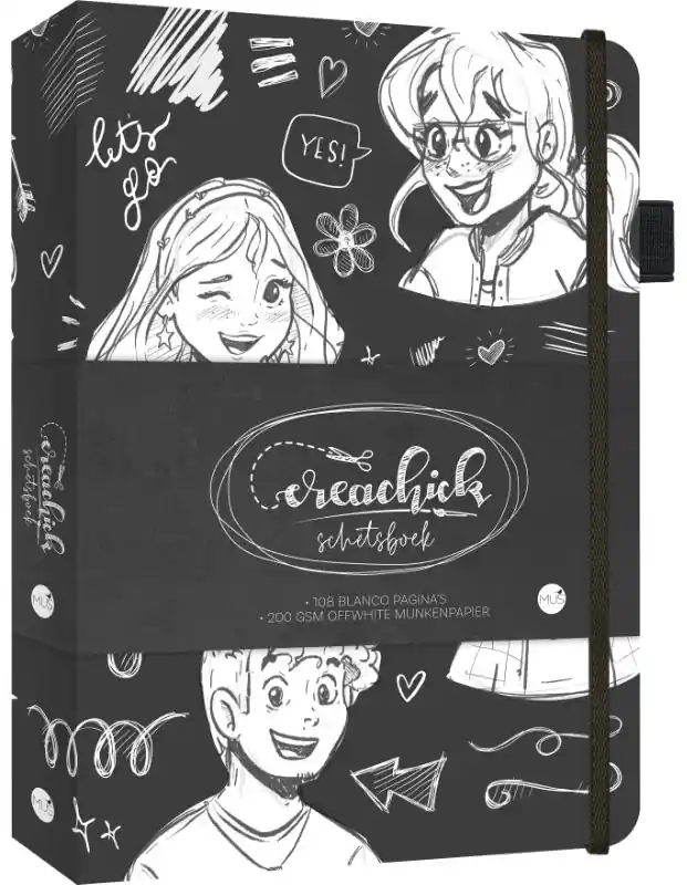 Aanbieding CreaChick Schetsboek Black