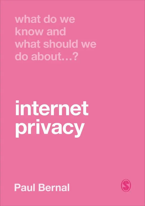 Beste Prijs What Do We Know and What Should We Do About Internet Privacy? / 1st Edition
