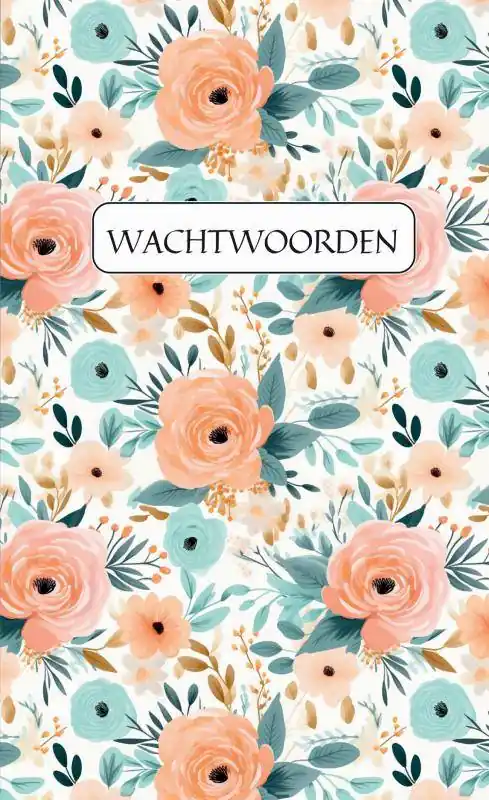 Wachtwoordenboekje met alfabet – Password Organizer - Wachtwoorden notitieboek / Druk 1 Gecertificeerd