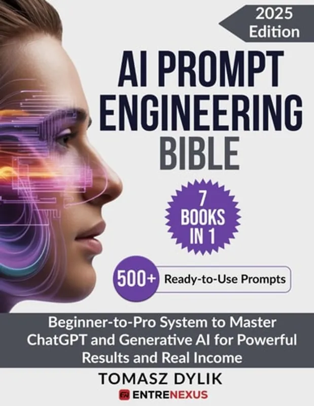 Seizoensaanbieding AI Prompt Engineering Bible (7 Books in 1): Beginner-to-Pro System to Master ChatGPT and Generative AI for Powerful Results and Real Income - Tomasz Dylik
