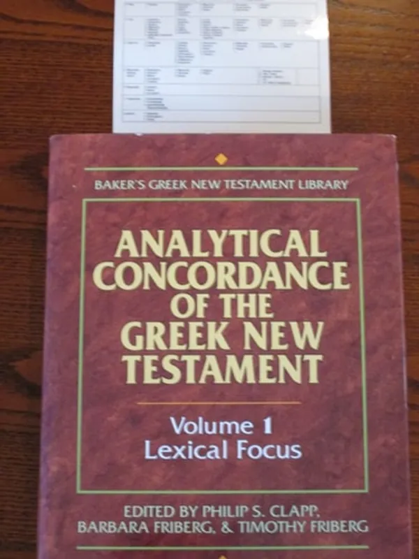 Speciale Aanbieding Analytical Concordance of the Greek New Testament, Vol. 1: Lexical Focus - Philip S. Clapp