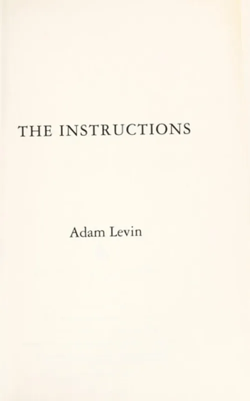 Speciale Aanbieding The Instructions - Adam Levin