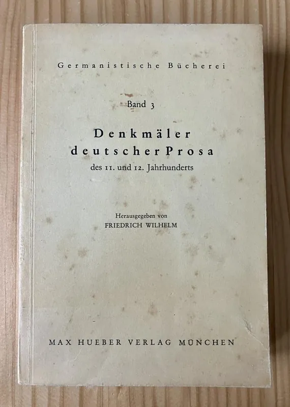 Denkmaler Deutscher Prosa - Band 3 - Des 11. und 12. Jahrhunderts - Wilhelm, Friedrich Voordeelprijs