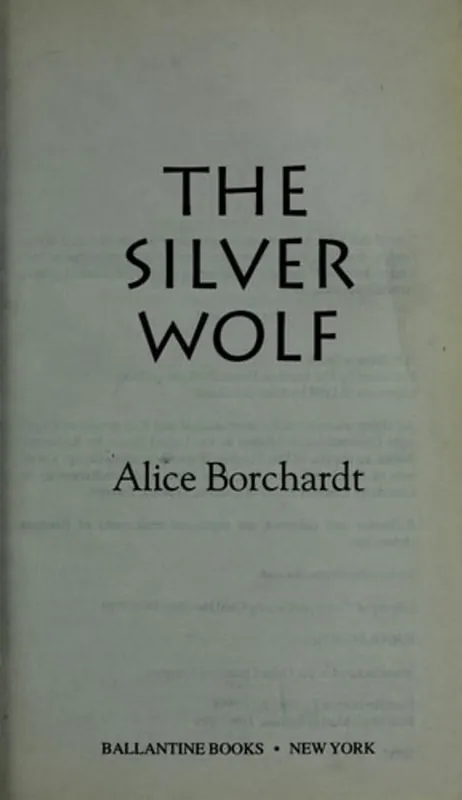 Fabrieksprijs The silver wolf - Alice Borchardt