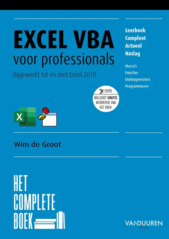 Het complete boek: Excel VBA voor professionals - Wim De Groot Koop Vandaag