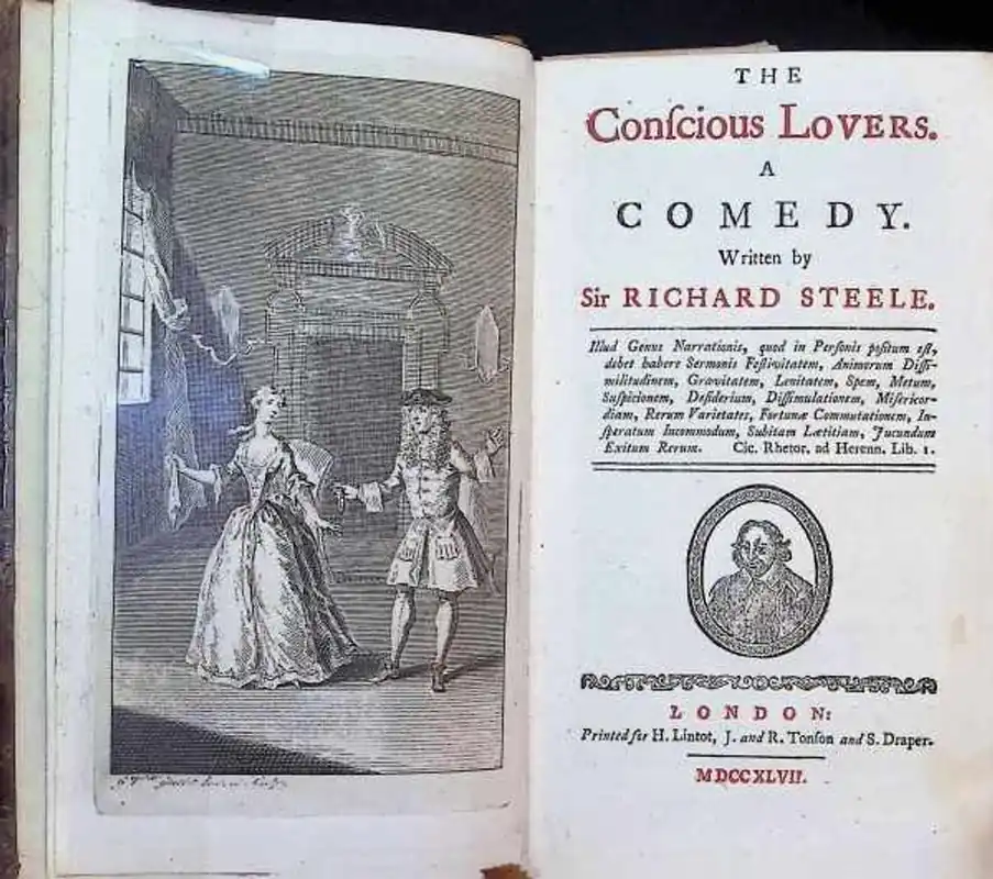 The Conscious lovers , The Lying Lover : or the ladies friendschip , The Drummer : or the haunted-House , The funeral or : Grief A-La-Mode , She wou'd and She Wou'd not or the kind Impostor 5 Comedies - Sir Richard Steele eo. Koopje