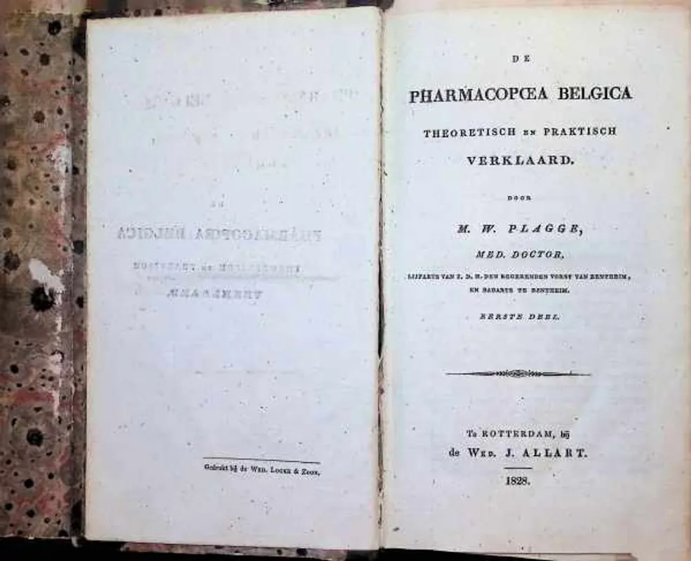 De Pharmacopoea Belgica Theoretisch en praktisch verklaard 2 Volumes - M. W. Plagge Koop Vandaag