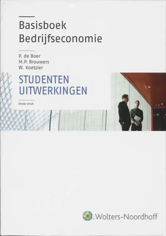 Studentenuitwerkingen - P. de Boer; M.P. Brouwers; Wim Koetzier Rechtstreeks Van De Fabrikant