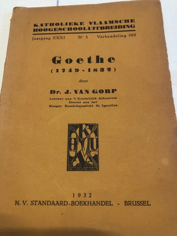 Goethe (1749-1832 - Dr.J.Van Gorp Fabrieksprijs