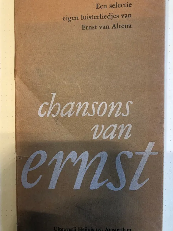 Direct Verzonden Chansons van Ernst - Ernst van Altena