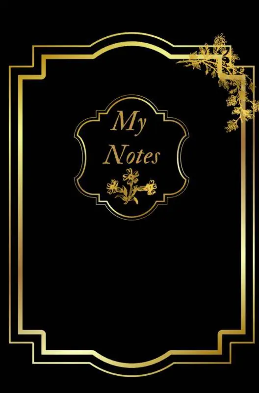Uitverkoop Notitieboek - Cadeau voor man - Cadeau voor vrouw - hardcover - Notitieboekje - Schrijfblok - Notebook - Goude - Zwart - my notes 6 / 1st Edition