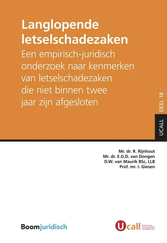 Rechtstreeks Van De Fabrikant Langlopende letselschadezaken / Druk 1