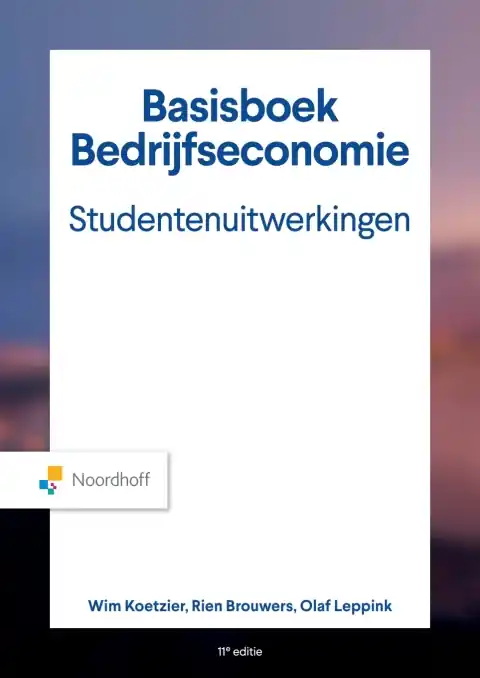 Meest Verkocht Basisboek Bedrijfseconomie, Studentenuitwerkingen / Druk 11 (e-book)