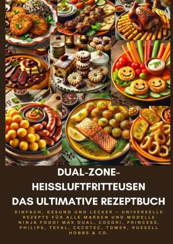 Dual-Zone-Heißluftfritteusen: Das ultimative Rezeptbuch / 1 Edition Gratis Verzending