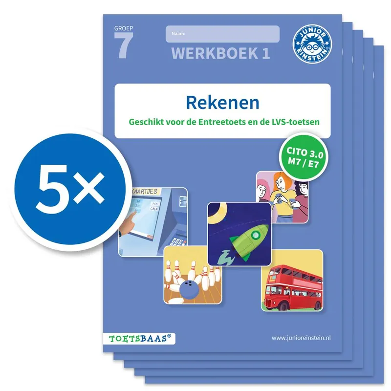 Actieprijs Rekenen werkboek 1 (Set van 5) / Druk 1