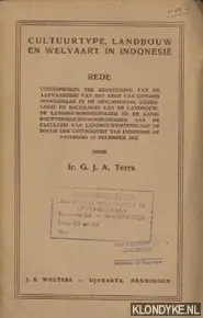 Uitverkoop Cultuurtype, landbouw en welvaart in Indonesië, rede - Terra, Ir. G.J.A.