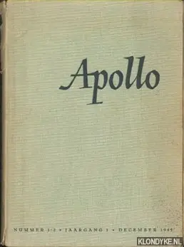 Merkproduct Apollo, maandschirft voor literatuur en beeldende kunsten. Nr. 1/2 December 1945, jaargang 1 - Tielrooy, Johannes & Thienen, Fr.W.S. van
