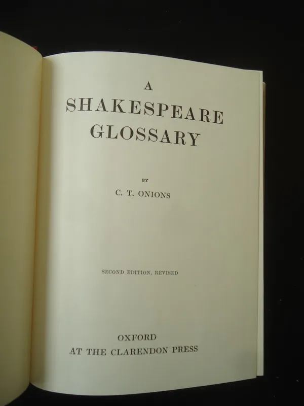 Shop Nu A Shakespeare glossary - C.T. Onions