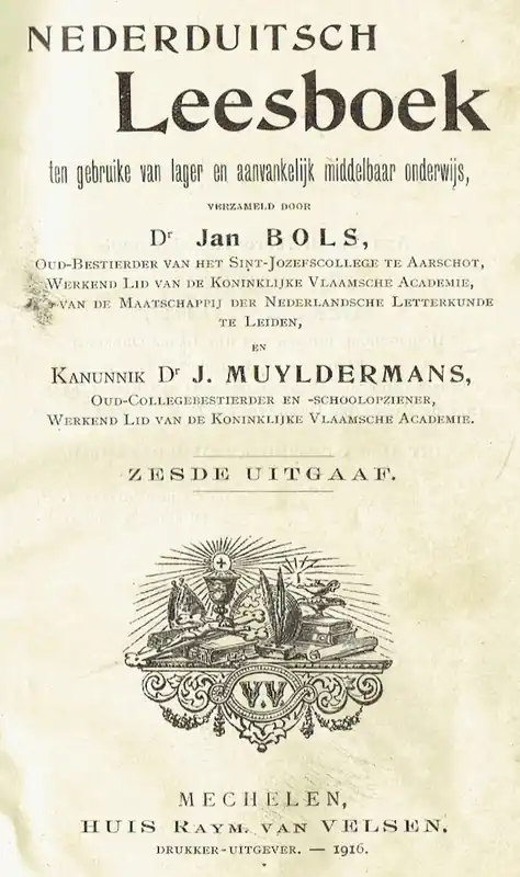 Koop Online Nederduitsch leesboek ten gebruike van lager en aanvankelijk middelbaar onderwijs - Jan Bols, Jacob Muyldermans