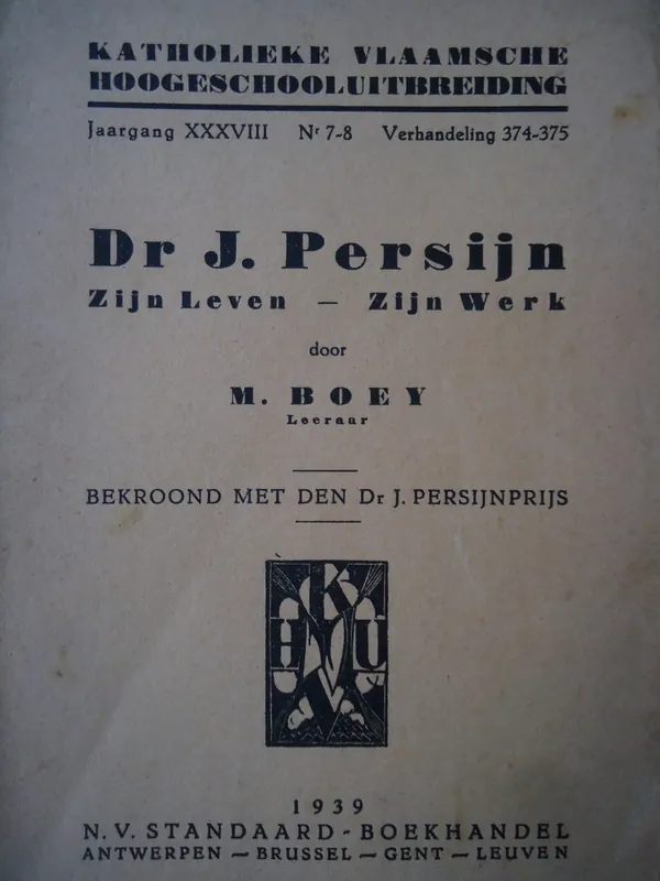 Dr. J. Persijn, zijn leven - zijn werk. - M. Boey Betrouwbaar